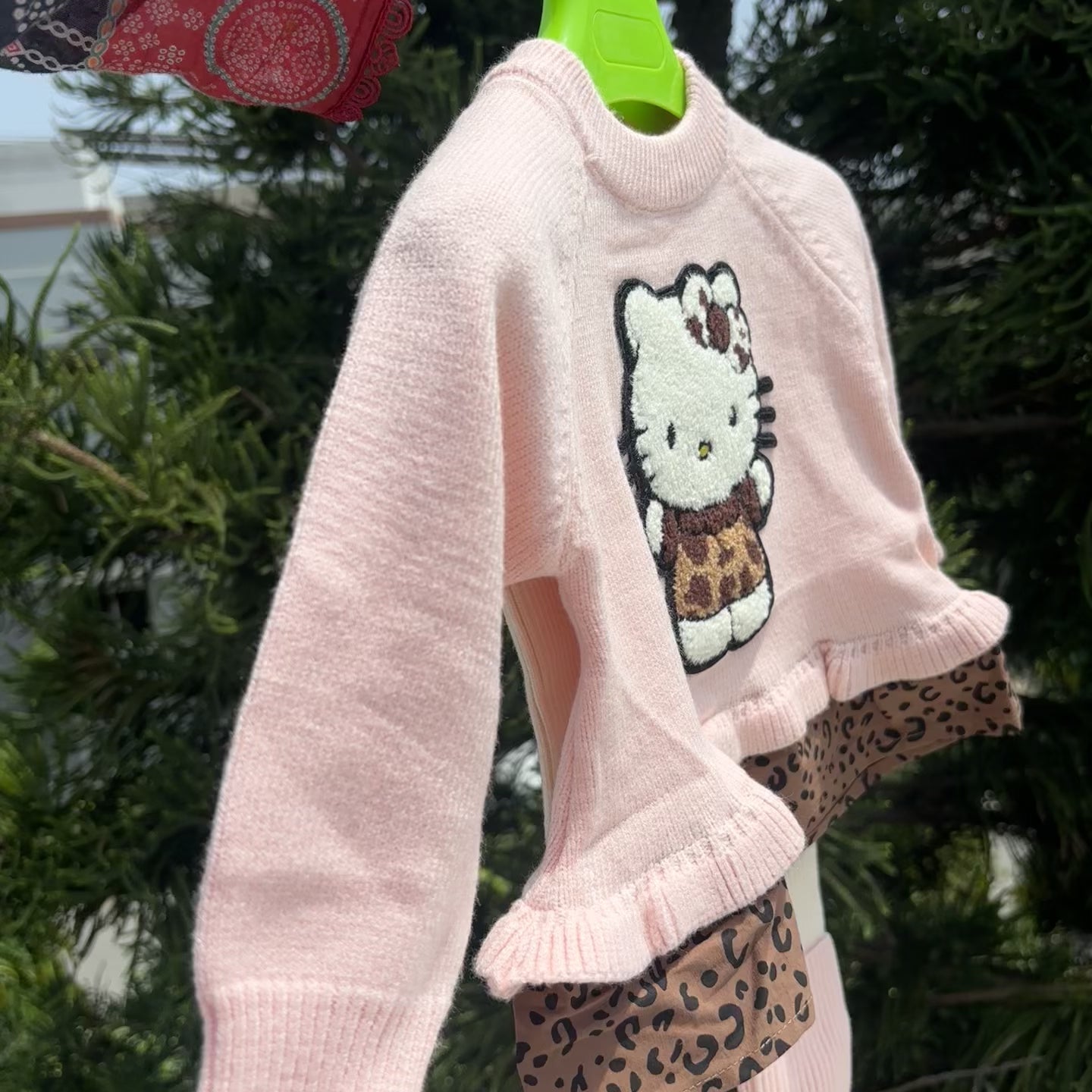 Cute Kitty Girls 2-Piece Sweater & Trouser Set