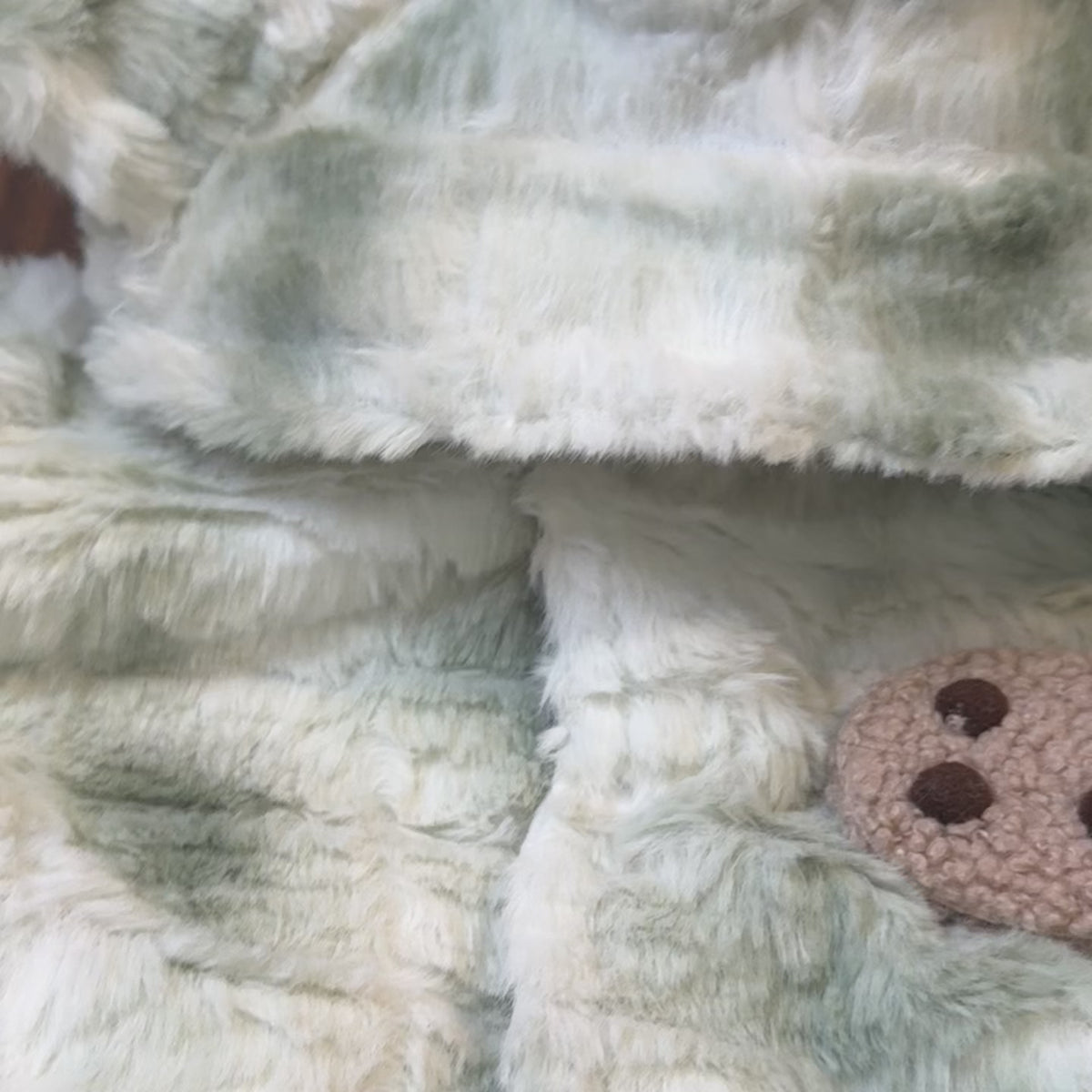 Baby Paw Badge Shaggy Hooded Romper