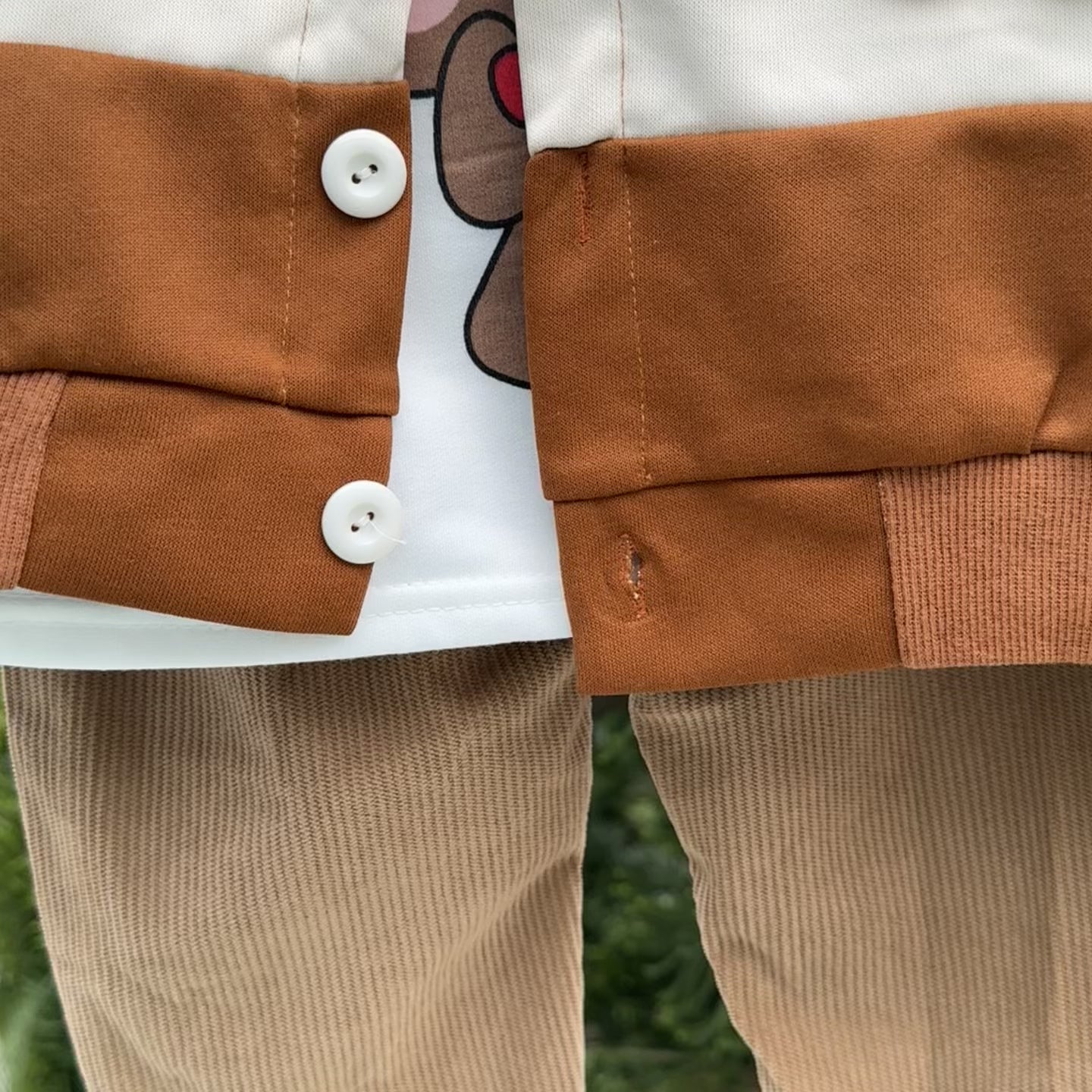 Bear Patch 3-Piece Kids Outfit – 2 Colors