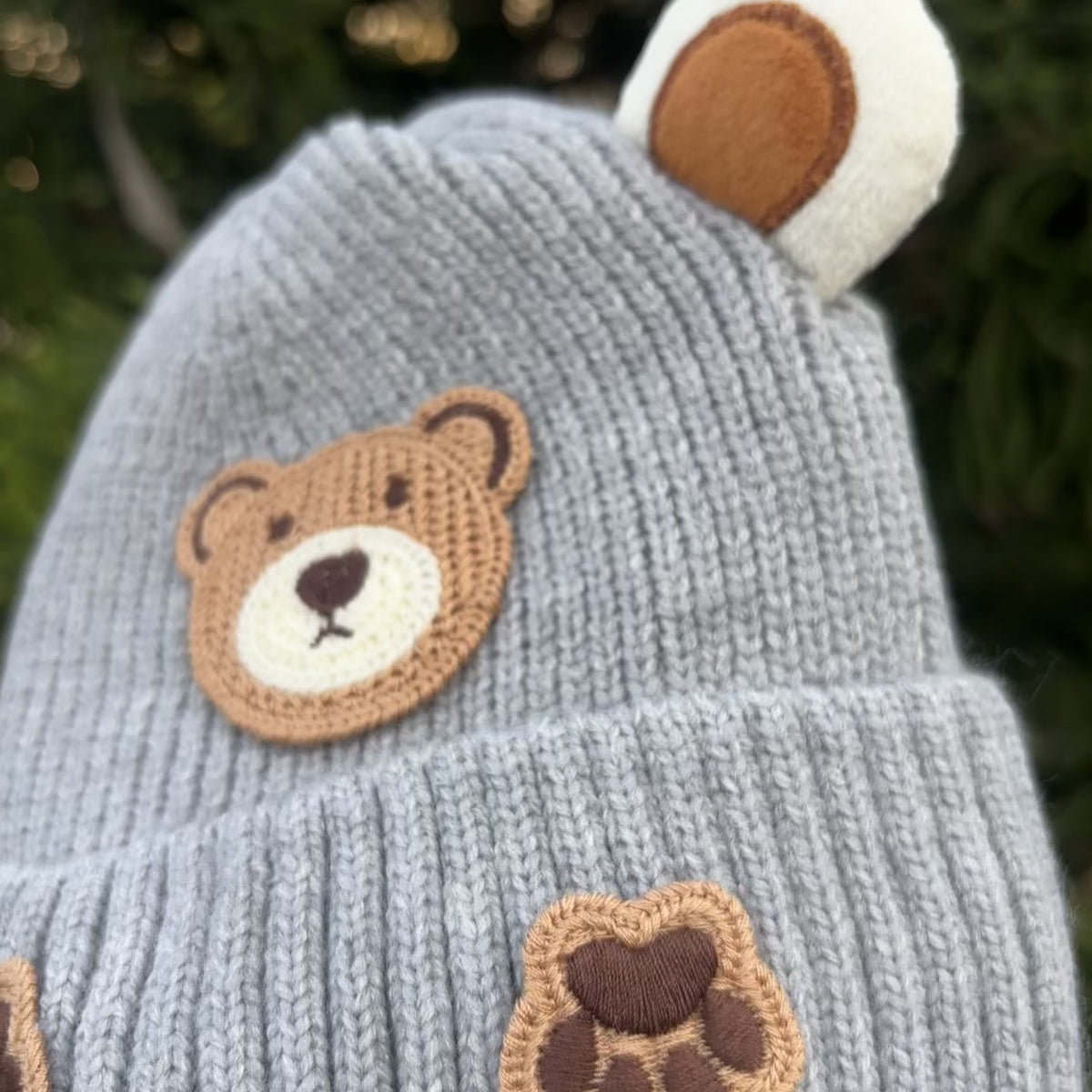 3D Bear Ears Baby Winter Cap – 5 Colors