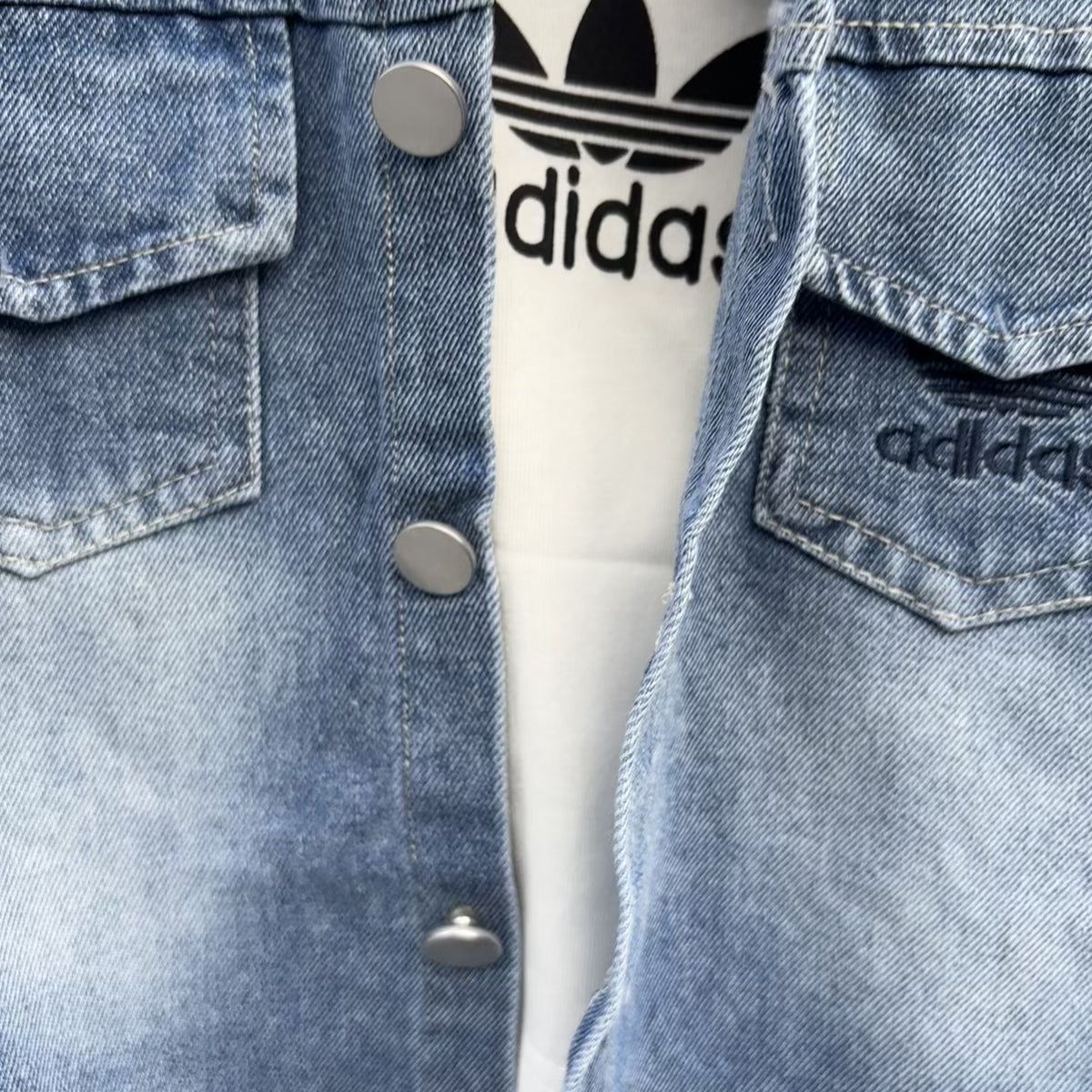 Boys 3PC Denim Jacket Set with Baggy Pants