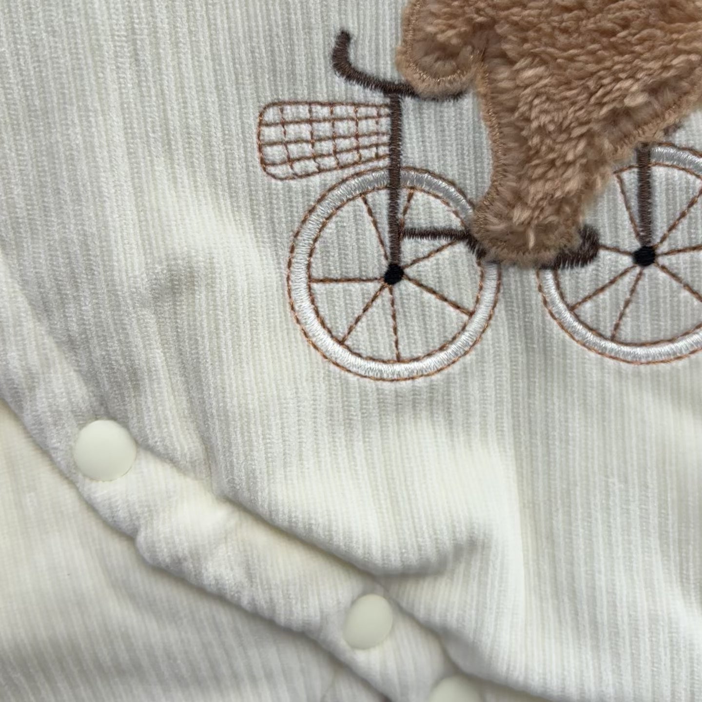 Baby Bear Ride Velvet Romper – 3 Colors