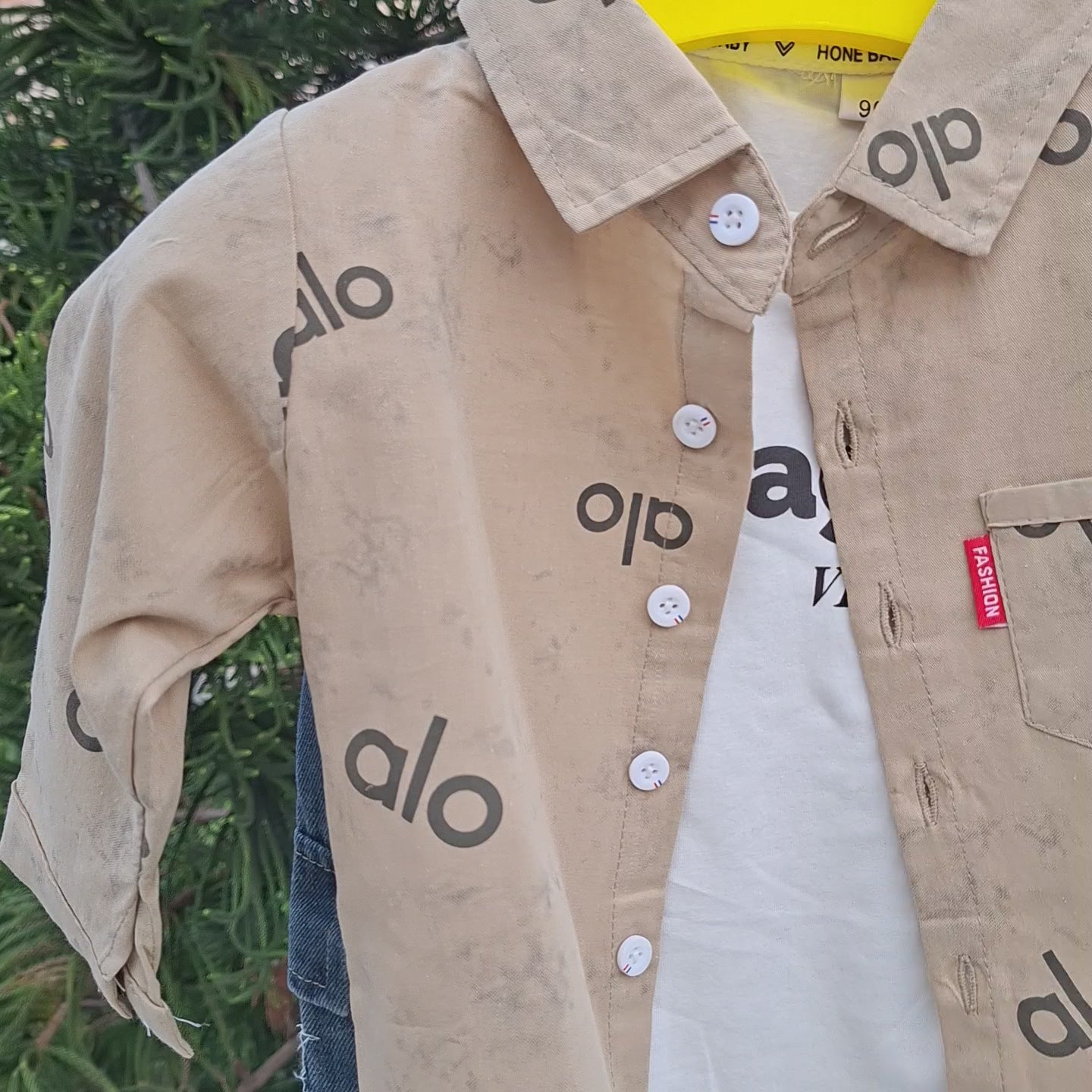 Boys 3-Piece Shirt & Denim Pants Set – 2 Colors
