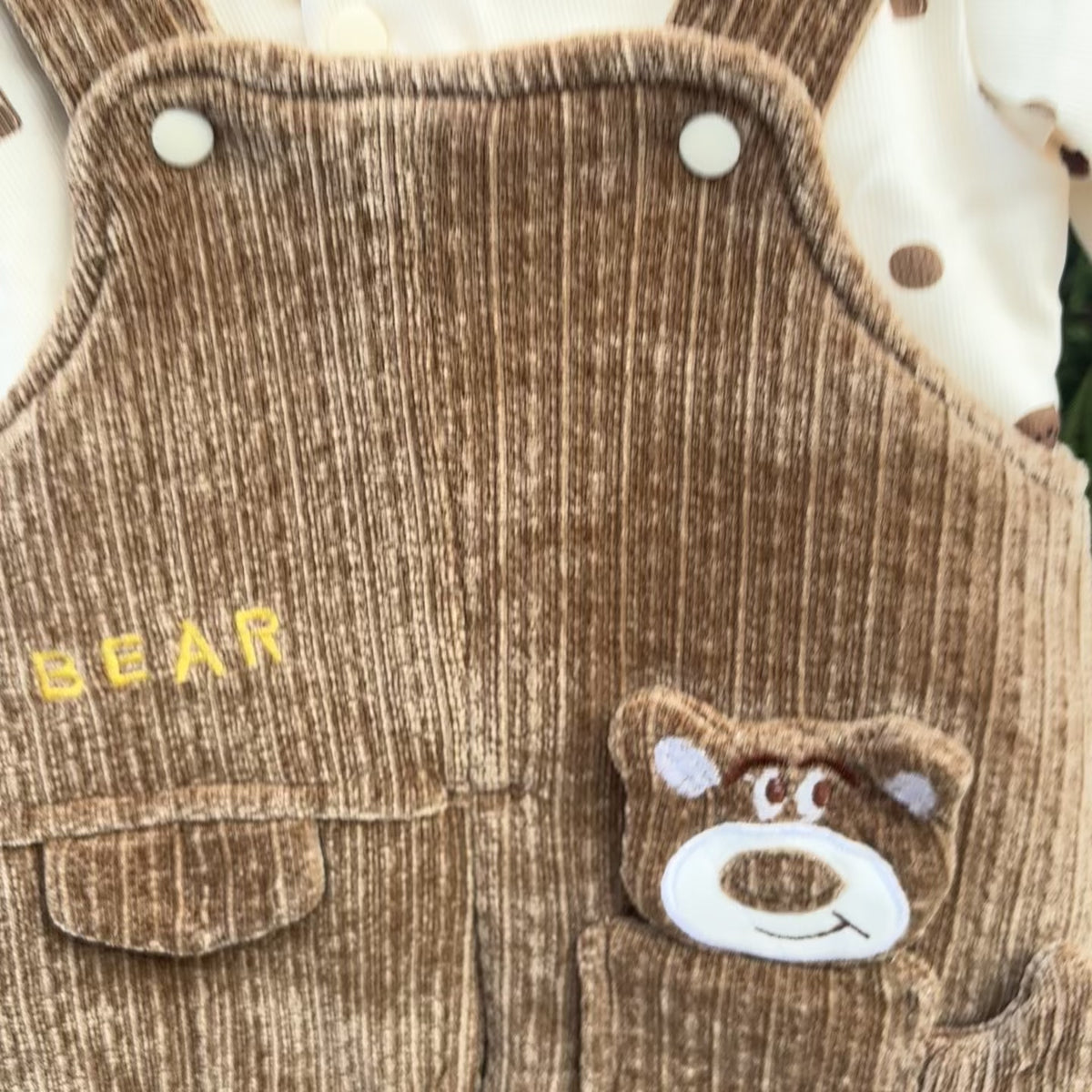Baby Bear Pocket Dungaree & Shirt Set