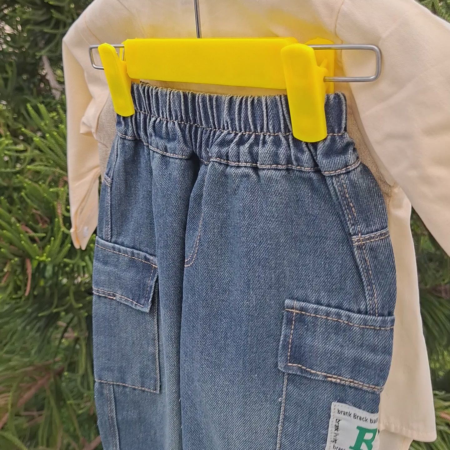 Boys 3-Piece Shirt, T-Shirt & Denim Pants Set – 3 Colors
