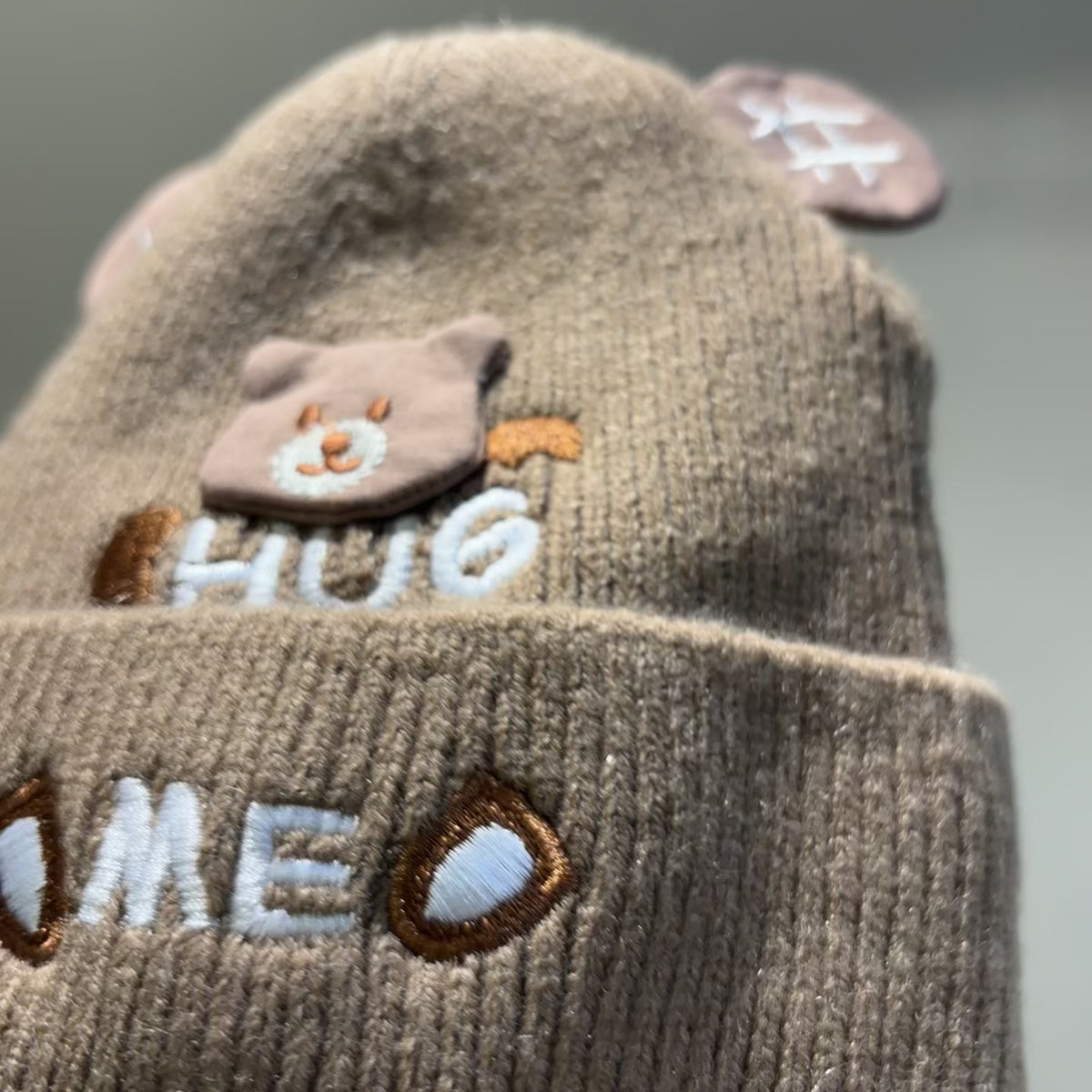 Baby Bear Ear Knit Winter Cap – 1PC