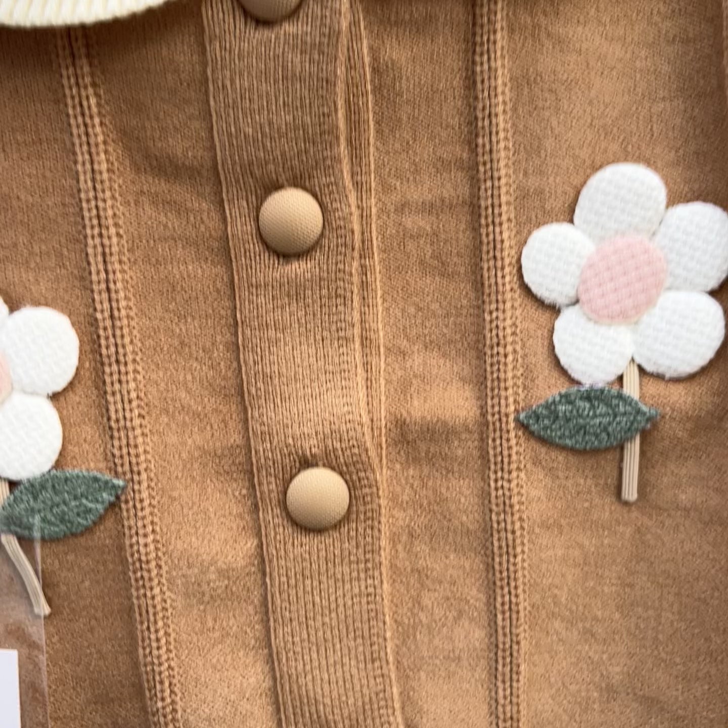 Girls Floral Knitted Cardigan Sweater – 2 Colors