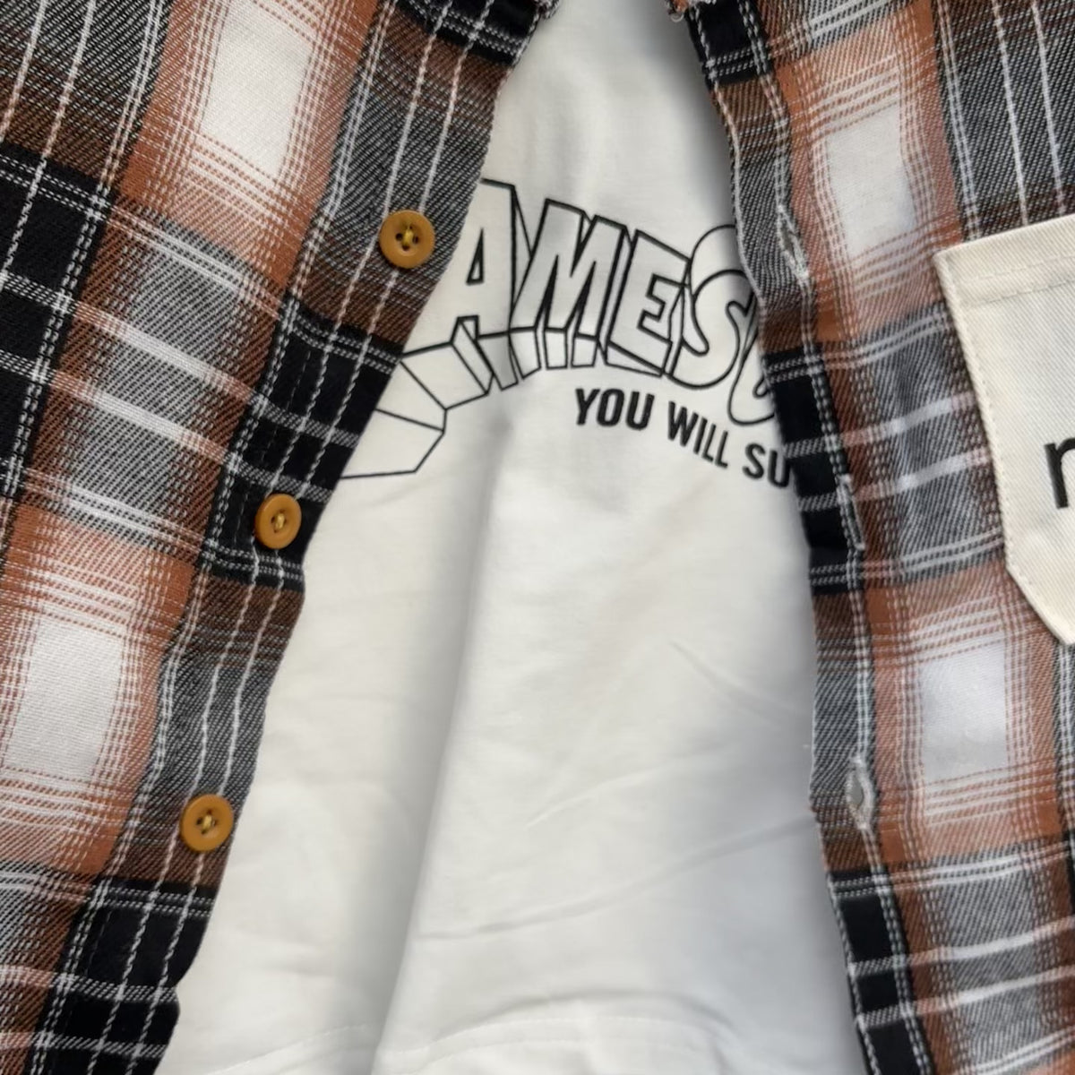 Boys Check Print Shirt, Inner Shirt & Denim Pant 3PC Suit