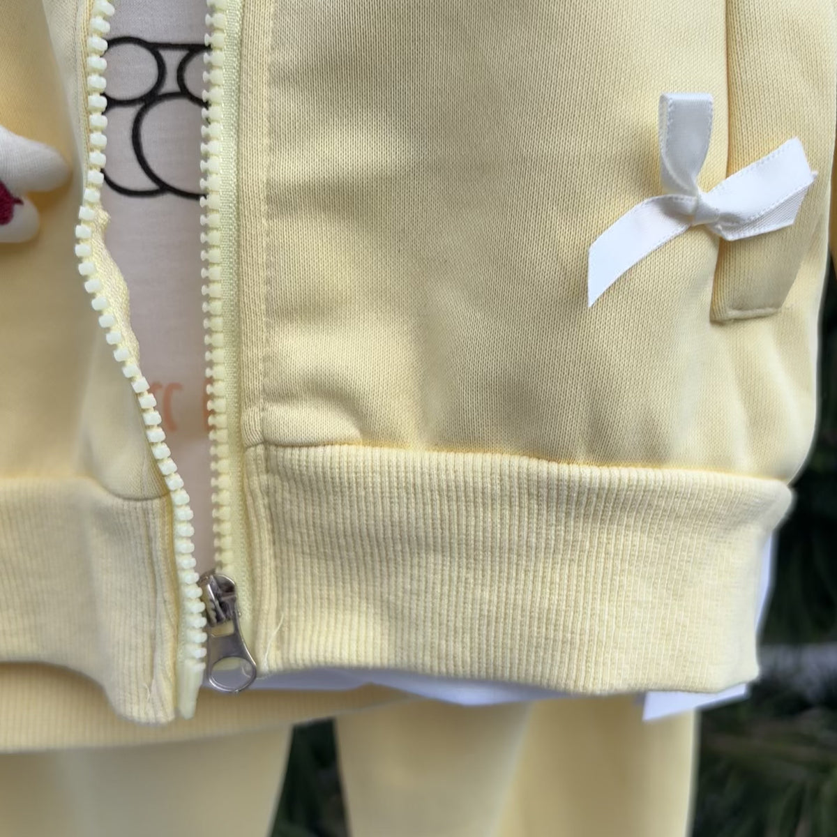 Girls Cute Bow Hoodie 3PC Jacket, Shirt & Trouser Set – 3 Colors