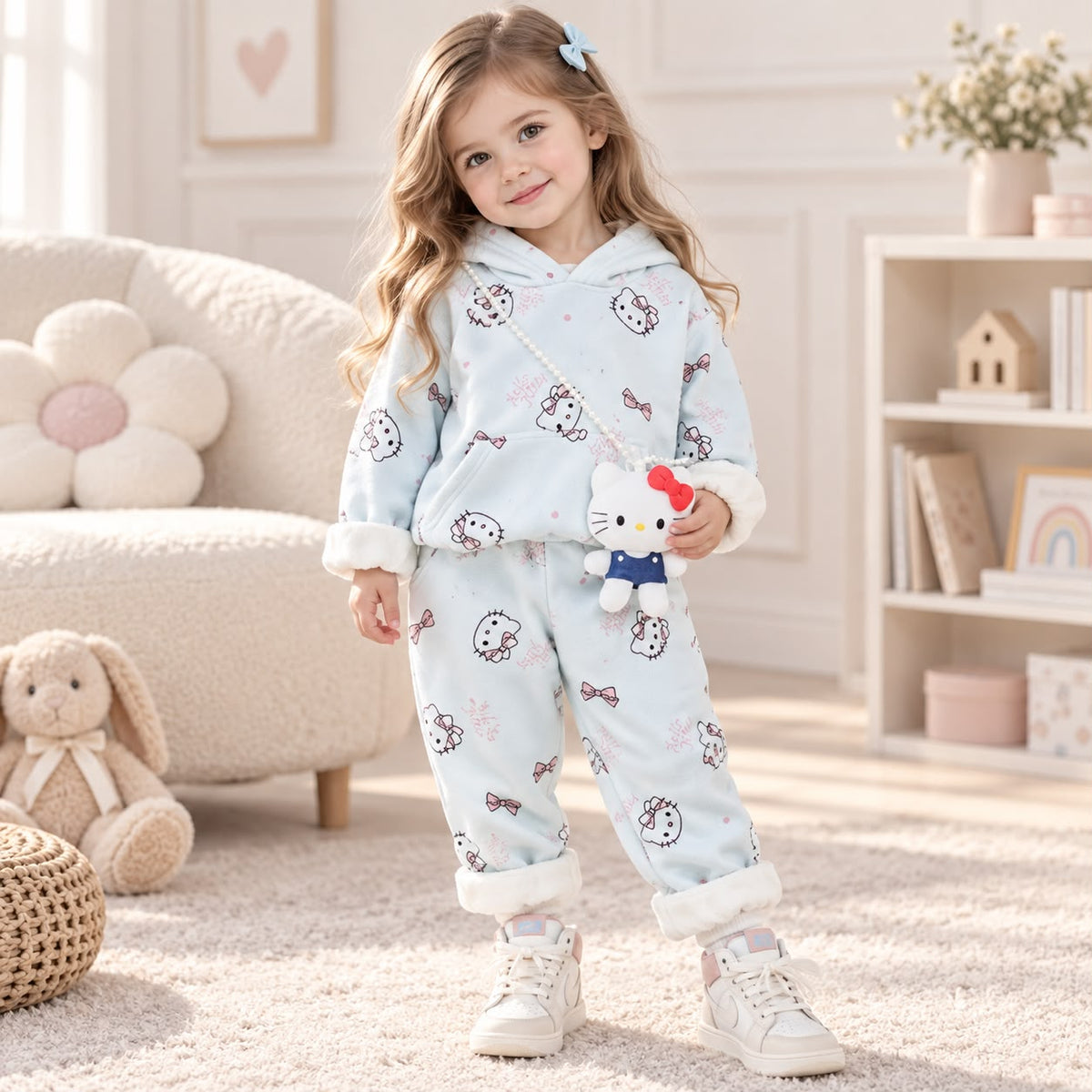 Sky girls 2PC character hoodie and trouser winter set